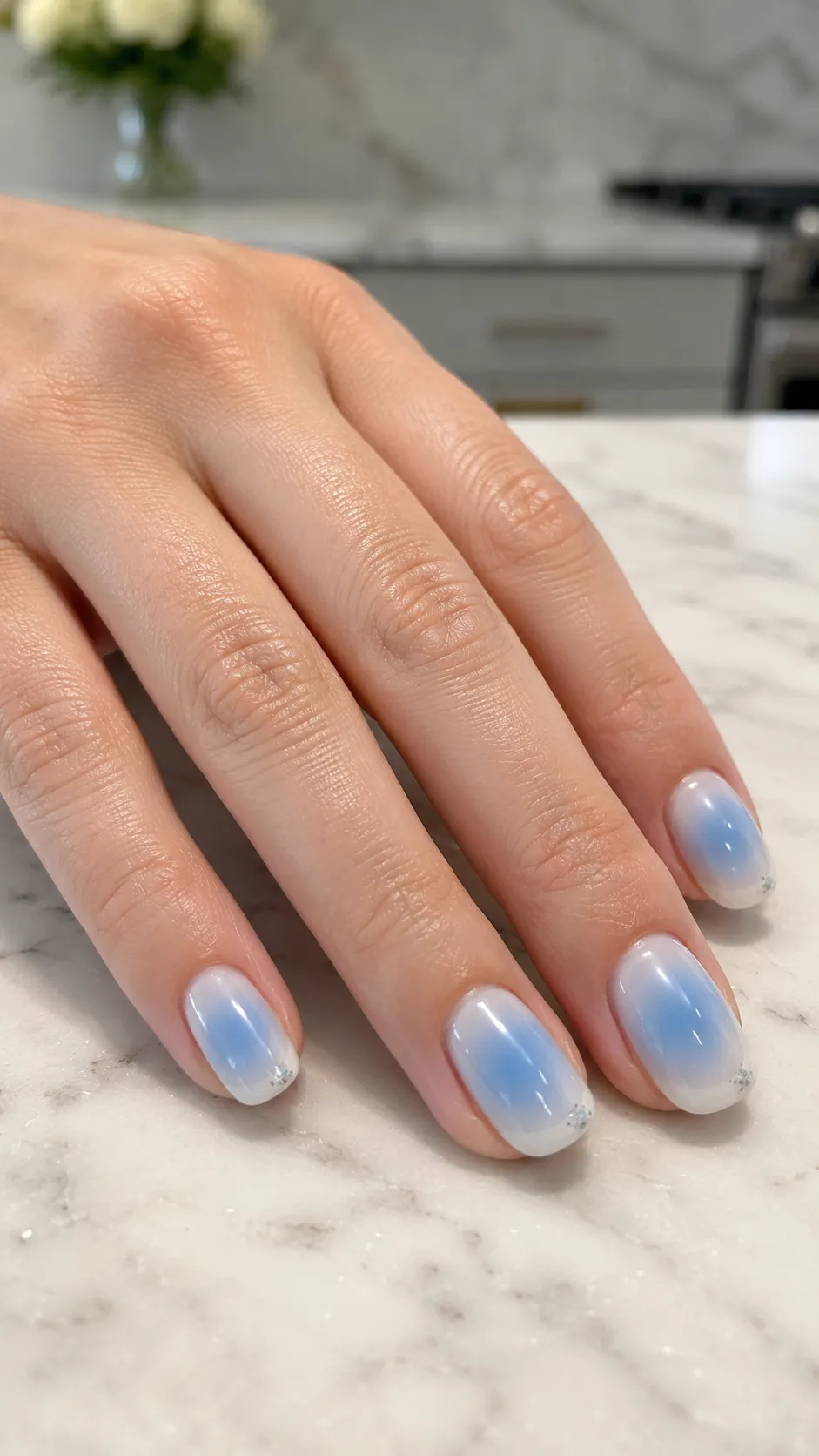 aura nails radial gradient design