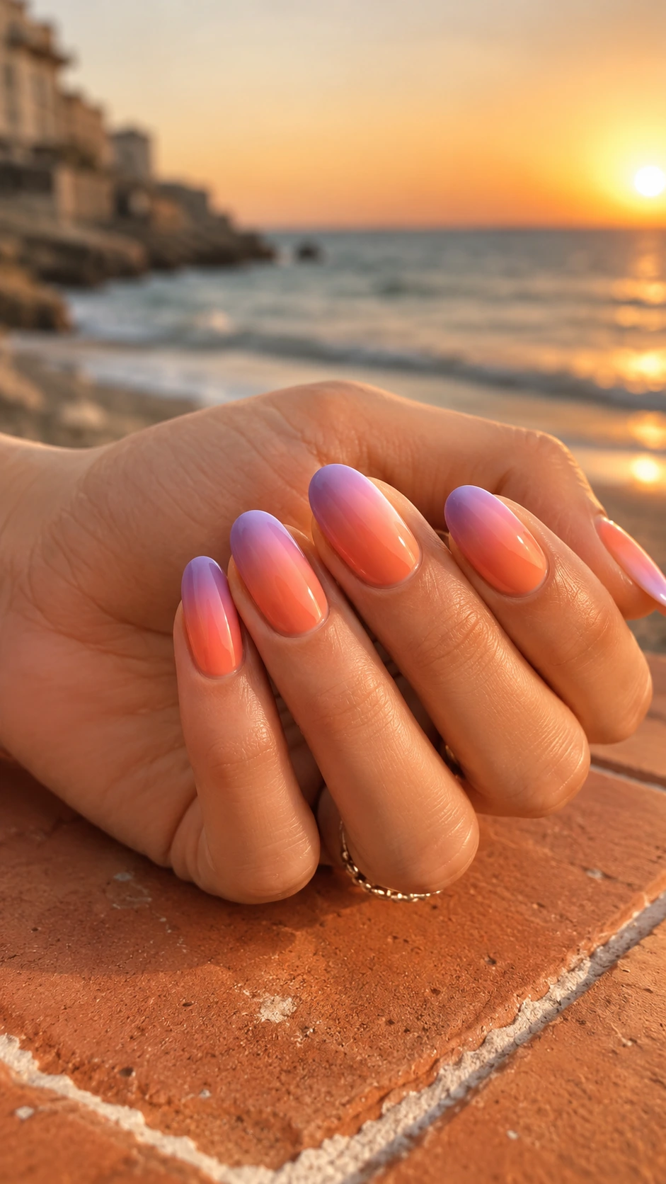 sunset ombre surfside nails