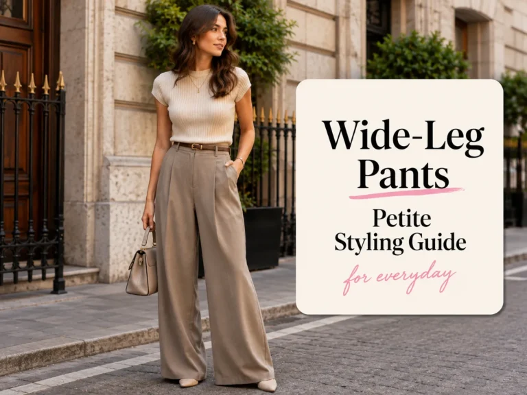Petite Wide Leg Pants Outfit